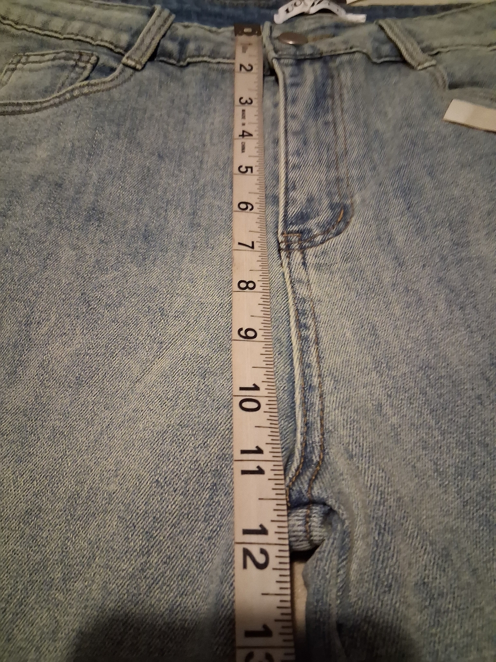 Womens Jeans Pants Blue Vintage Floral Printed Bottoms with Pockets High-Waisted - Picture 9 of 10